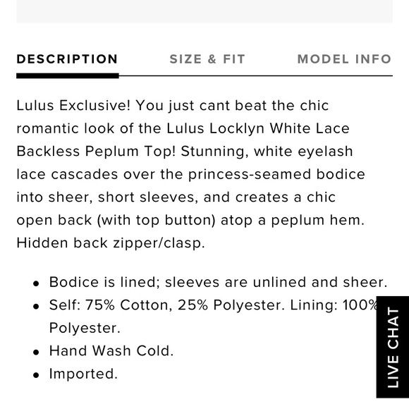 NWT Cute lace backless top - Picture 6 of 7